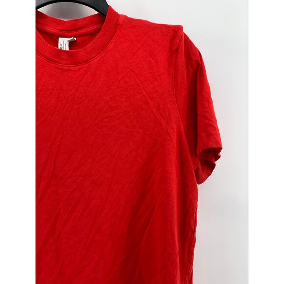 & OTHER STORIES Women's Red Oversized Boxy Crewneck Short Sleeve T-Shirt SZ S - Picture 4 of 9
